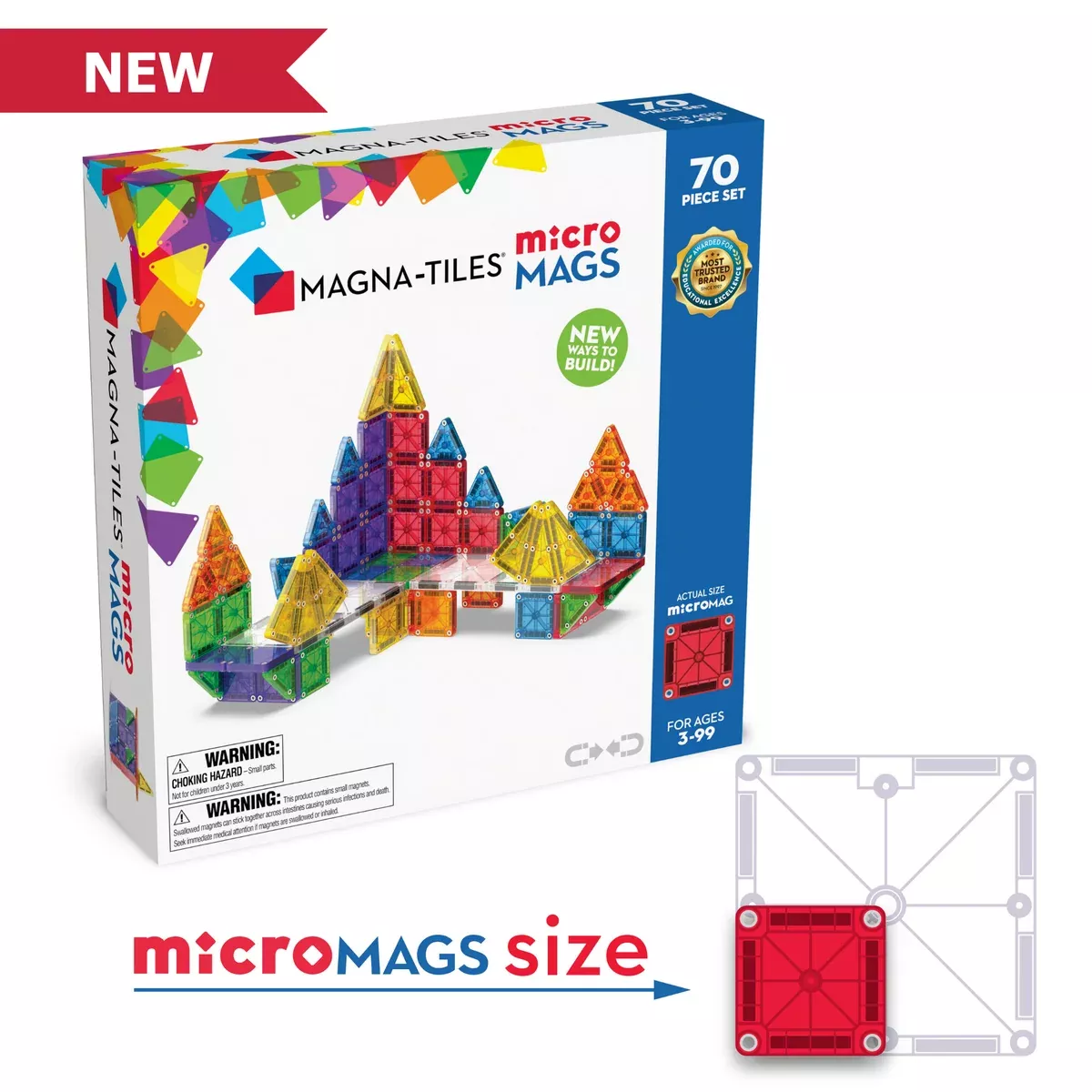 Magna-Tiles microMAGS 70 Piece Deluxe Set