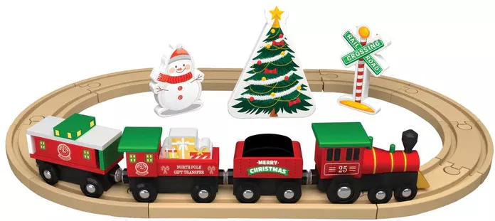 Masterpieces 42475 Wood Lionel - Deluxe Holiday Toy Train Set