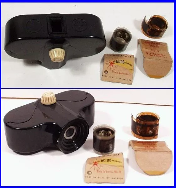 Mechanical viewmaster includes Superman & Lone Ranger