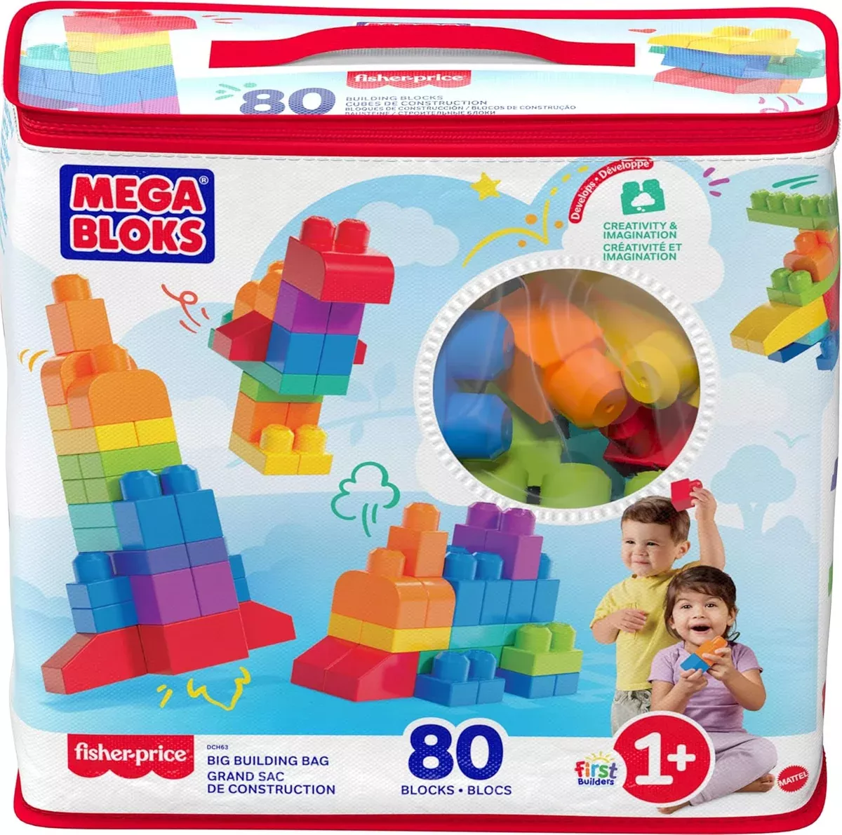 Mega Bloks First Builders Building Bag - 80 Pc