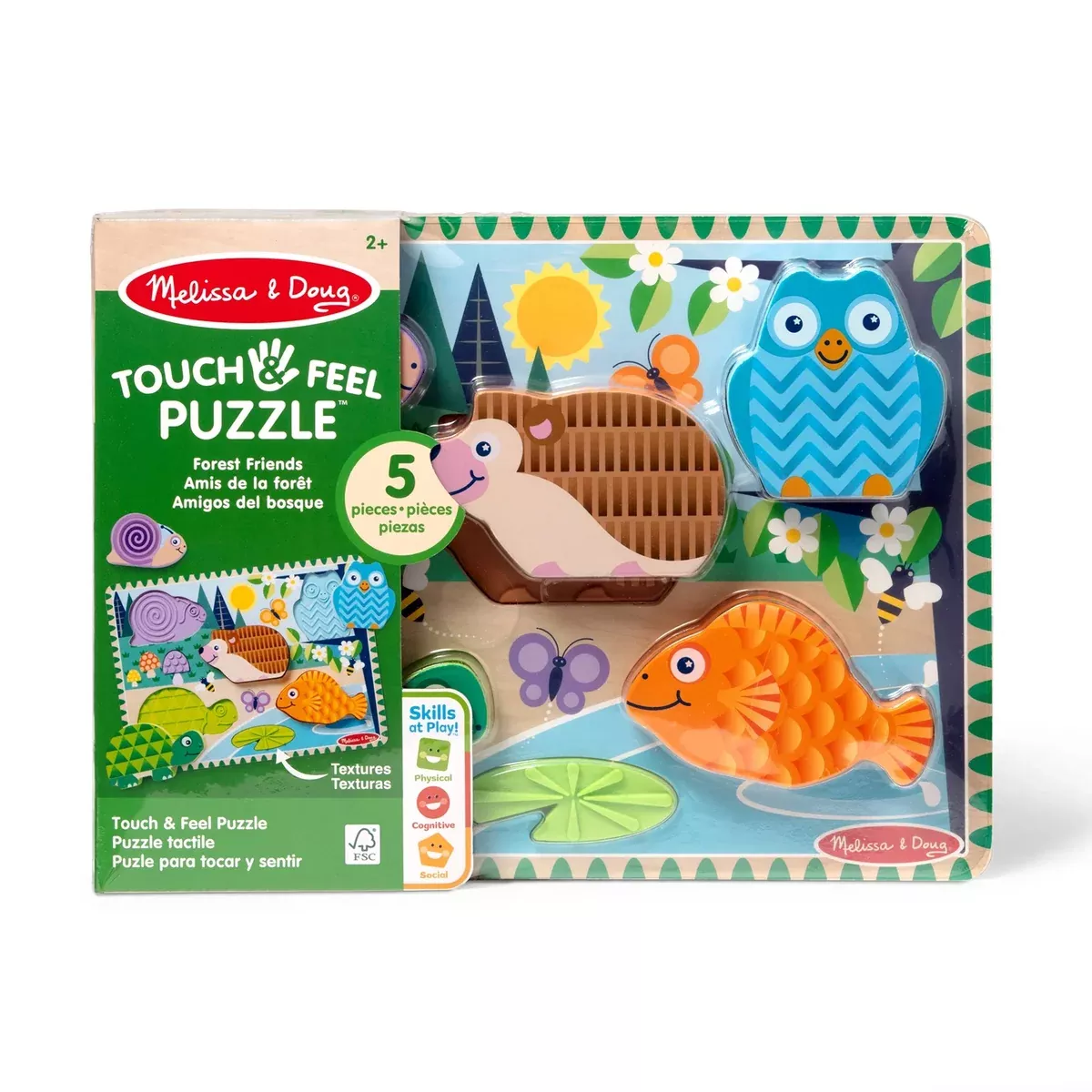 Melissa & Doug 51701 Forest Friends Touch and Feel Puzzle