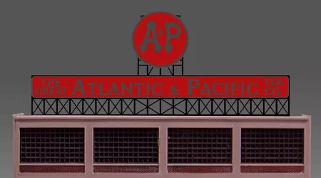Miller Engineering #88-0151 Animated Neon Billboard - A&P (Large)