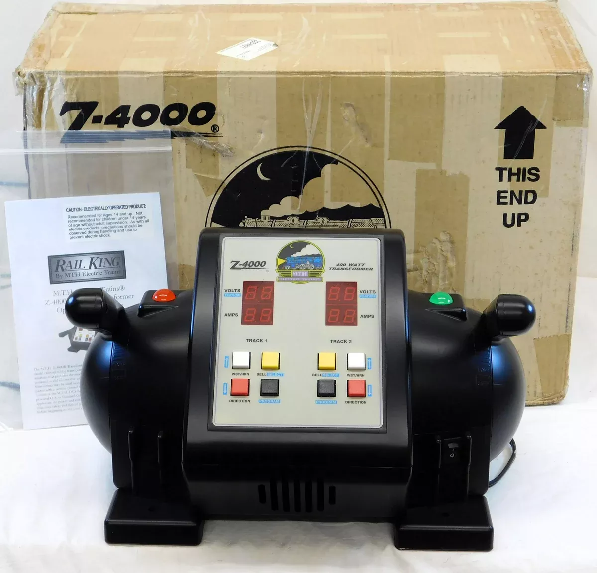 MTH 40-4000 Z-4000 train transformer run 4circuits DCS 400 watts MOST powerful C-8