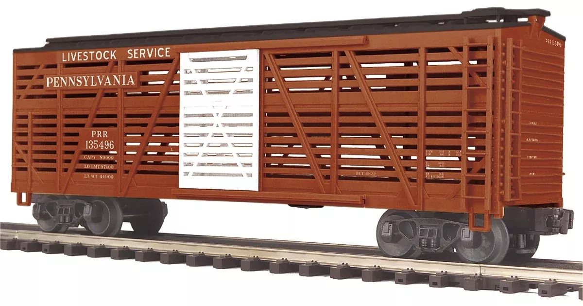 MTH Premier 20-94727 Pennsylvania Railroad PRR Steel Sided Stock Car #135496 O SCALE NEW