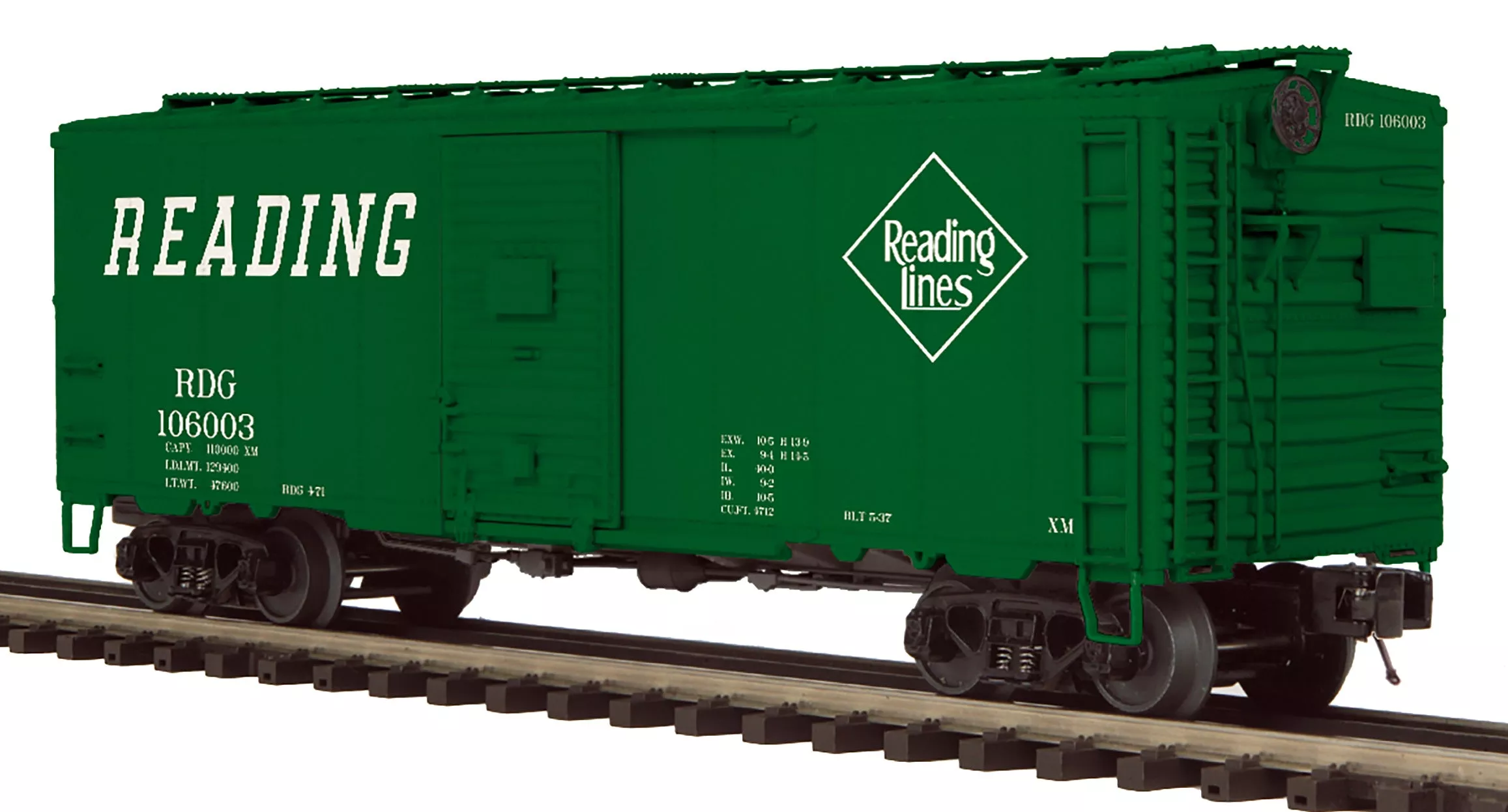 MTH Premier O 20-99395 40' AAR Box Car, Reading