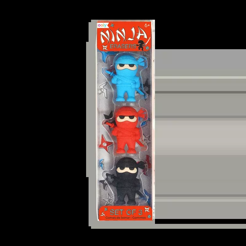 Ninja Erasers - Set of 3