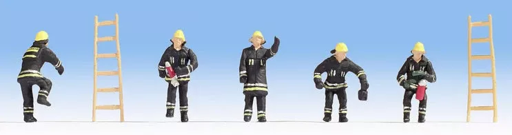 Noch 15021 HO Scale Firefighters with Ladders Figure Set