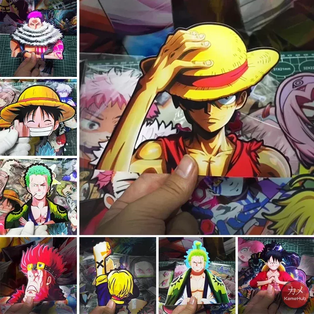 One Piece - Various Characters 3D Lenticular Motion Effect Sticker