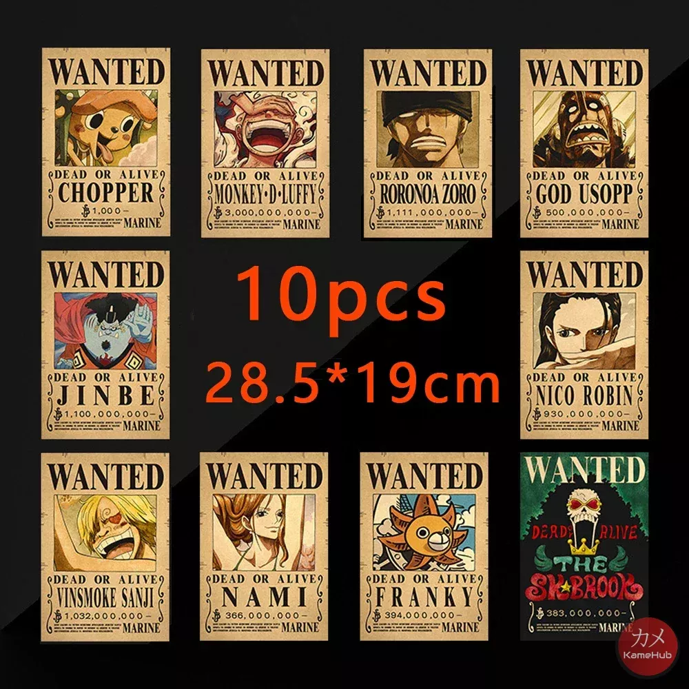 One Piece - WANTED Dead or Alive Poster Set