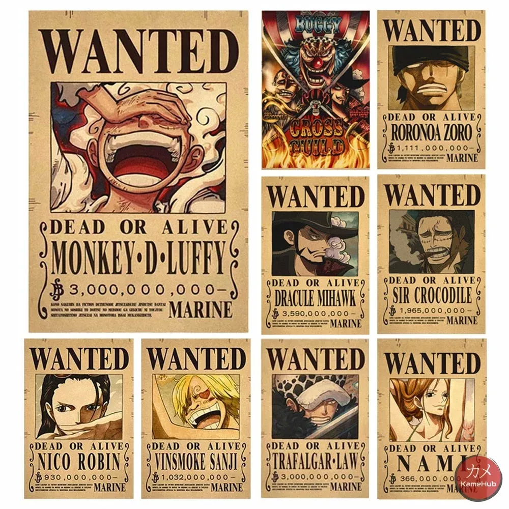 One Piece - Wanted Dead or Alive Poster