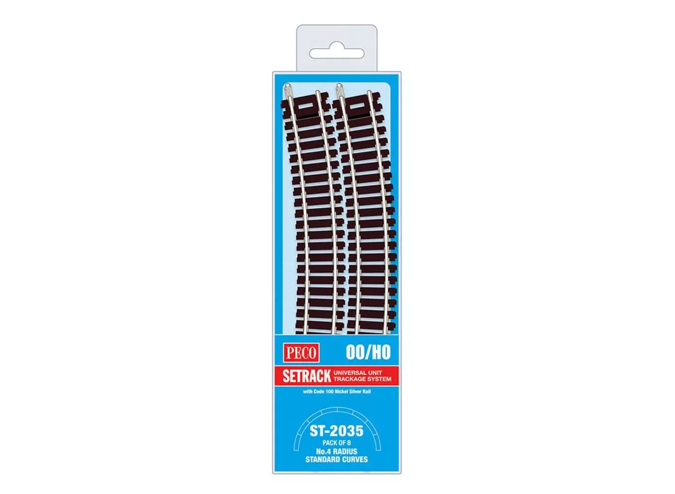 Peco HO ST2035 Code 100 Standard Curve Track, 4th Radius (8)