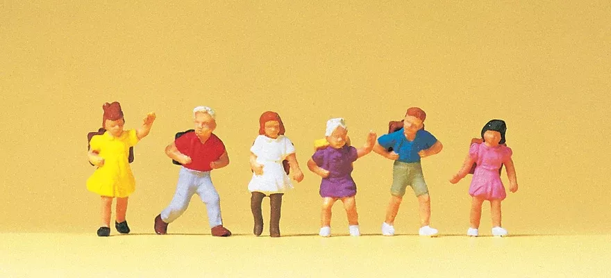 Preiser 14074 HO Scale Schoolchildren Figures (6)