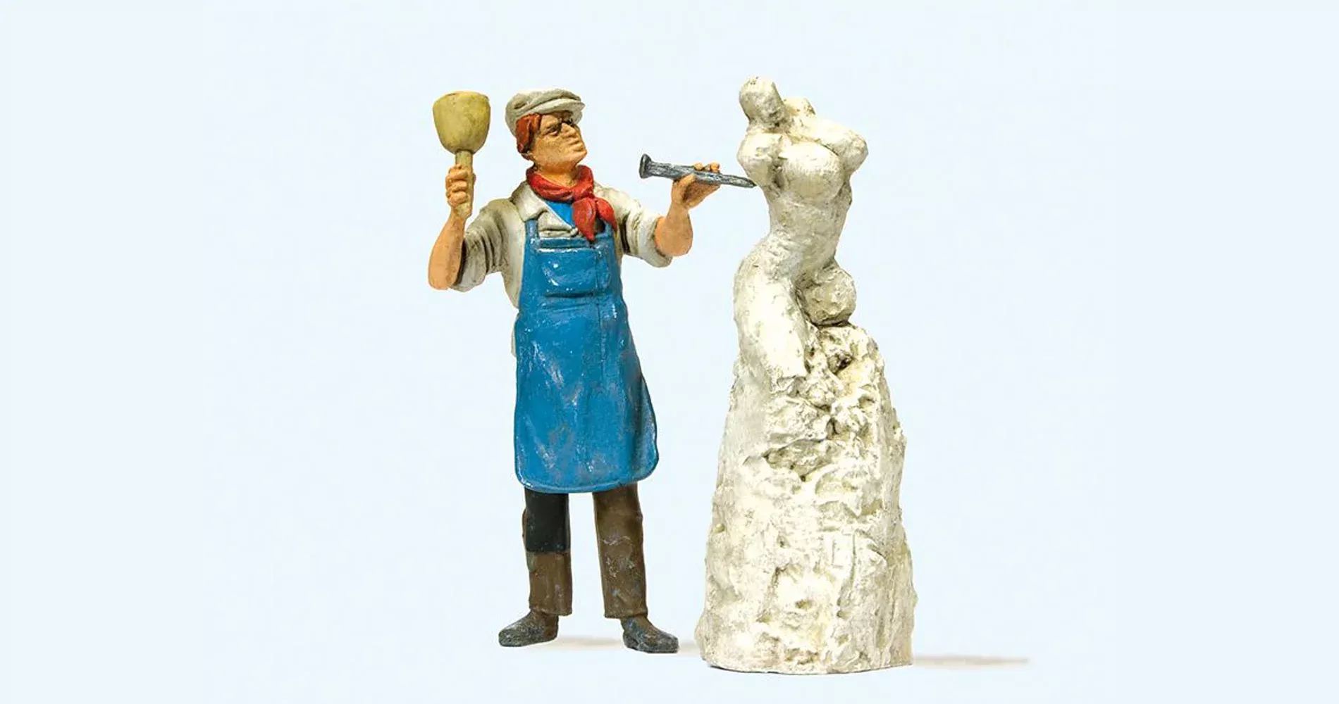 Preiser 44901 G Scale Sculptor Working on Sculpture Figure Set