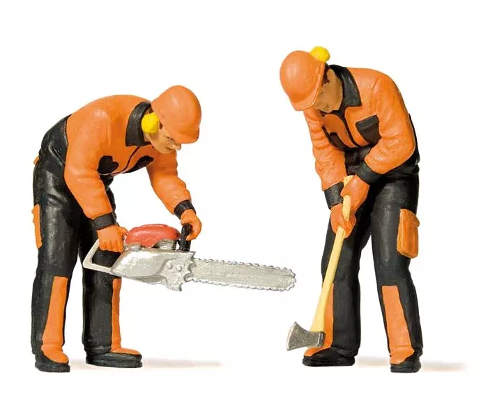 Preiser 44914 G Scale Modern Lumberjacks Set #3 Figures