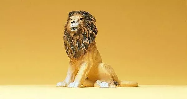 Preiser 47505 1:25 Scale Sitting Lion Figure