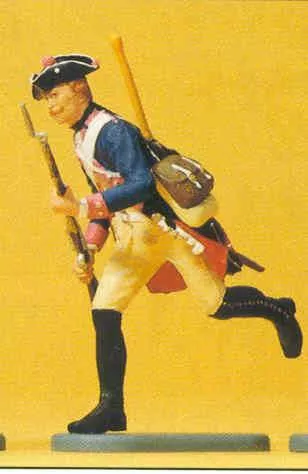 Preiser 54136 1/24 Prussian 1756 7th Musketeer Running