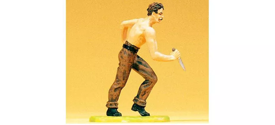 Preiser 54965 1:25 Scale Old Shatterhand Attacking Figure