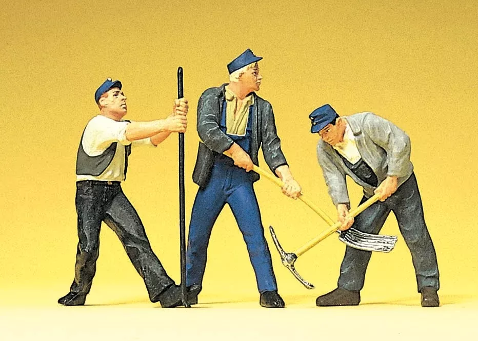 Preiser 63056 I Scale Track Construction Workers (3) Figures