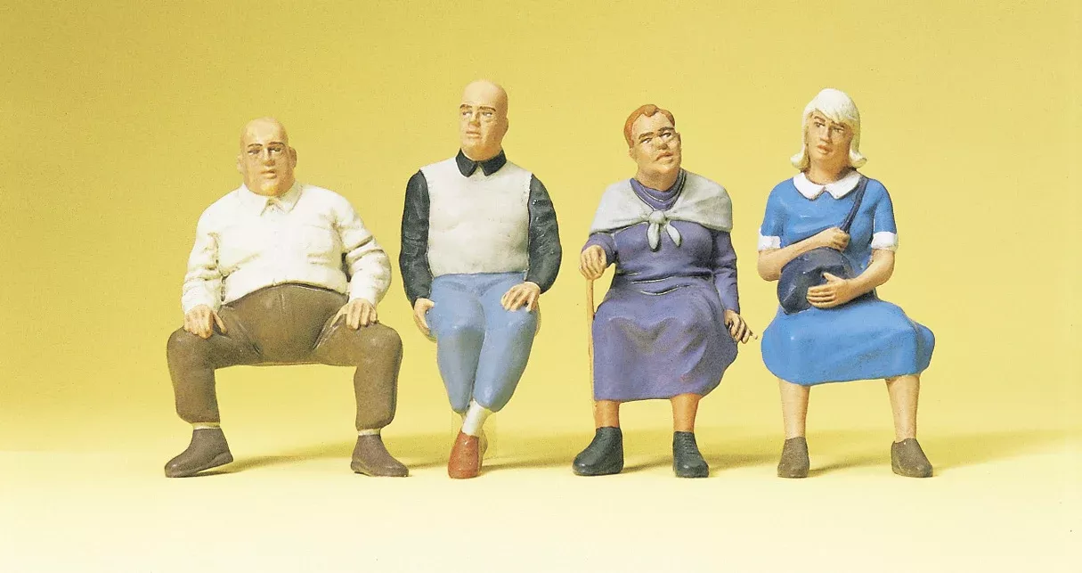 Preiser 63089 1:32 Scale Seated Travellers Set #2 Figure Set