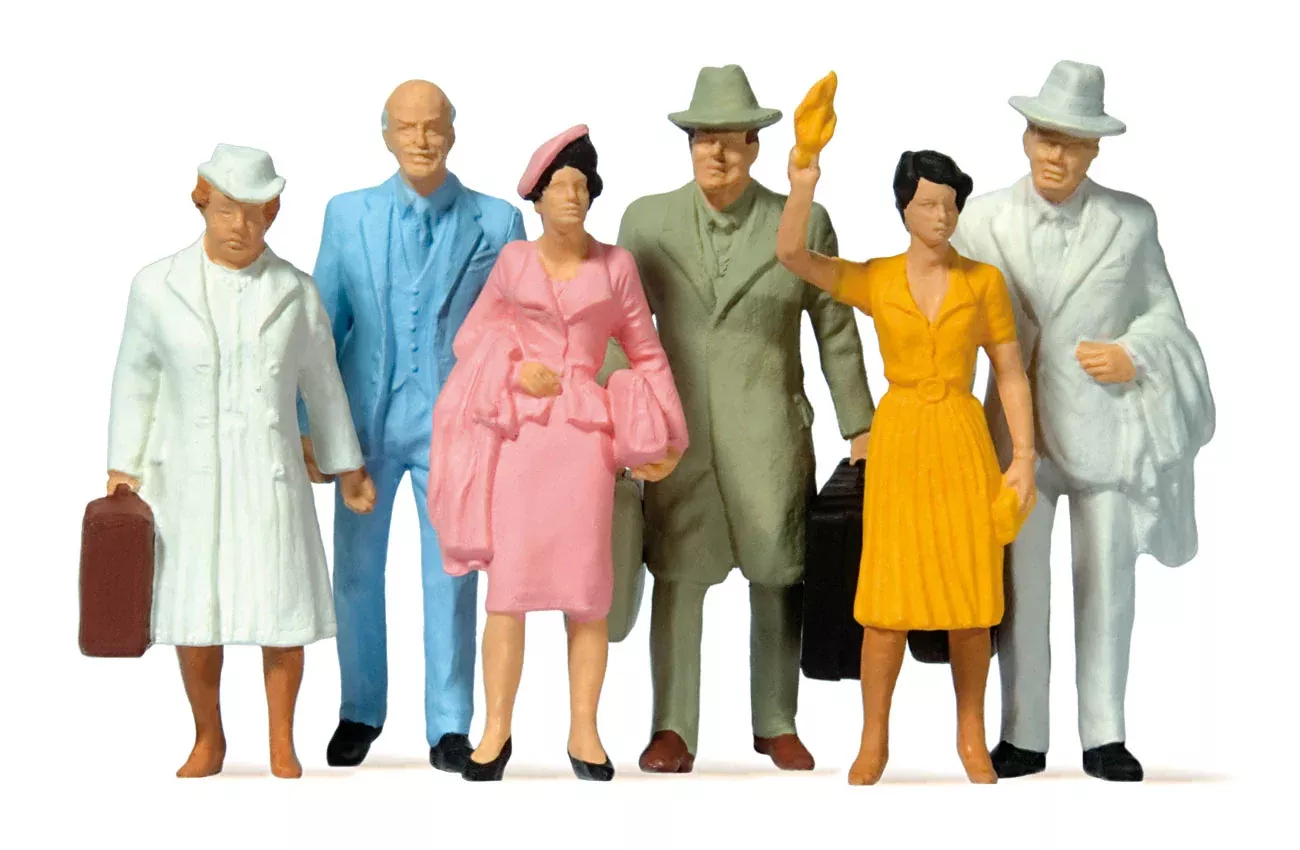 Preiser 63202 1:32 Scale Standing Passengers Set #1 Figure Set