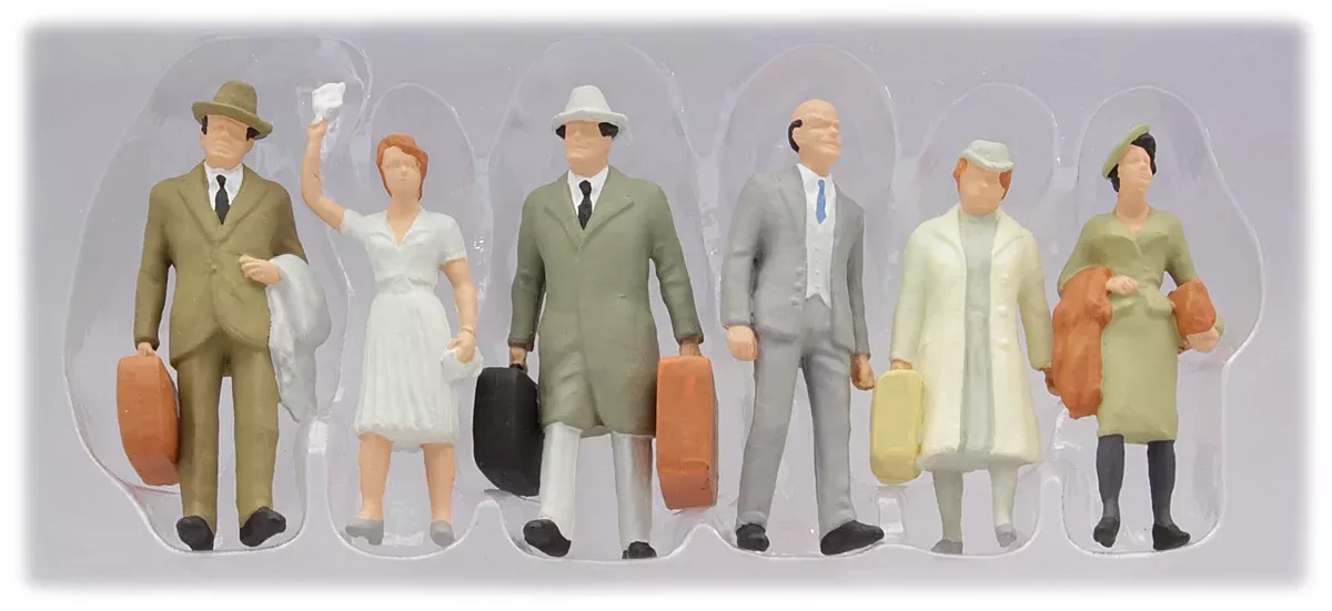 Preiser 65317 O Scale Passengers Figure Set, 6 Figures