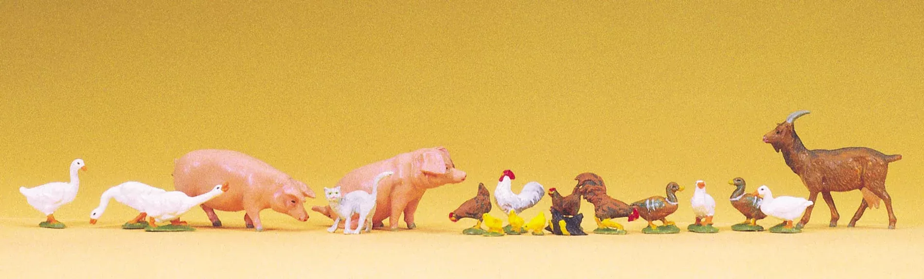 Preiser 65326 O Scale Assorted Small Animals Set pkg(19)