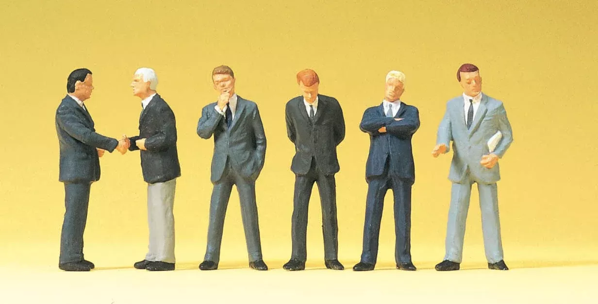 Preiser 68213 1/50 Scale Standing Businessmen Figure Set