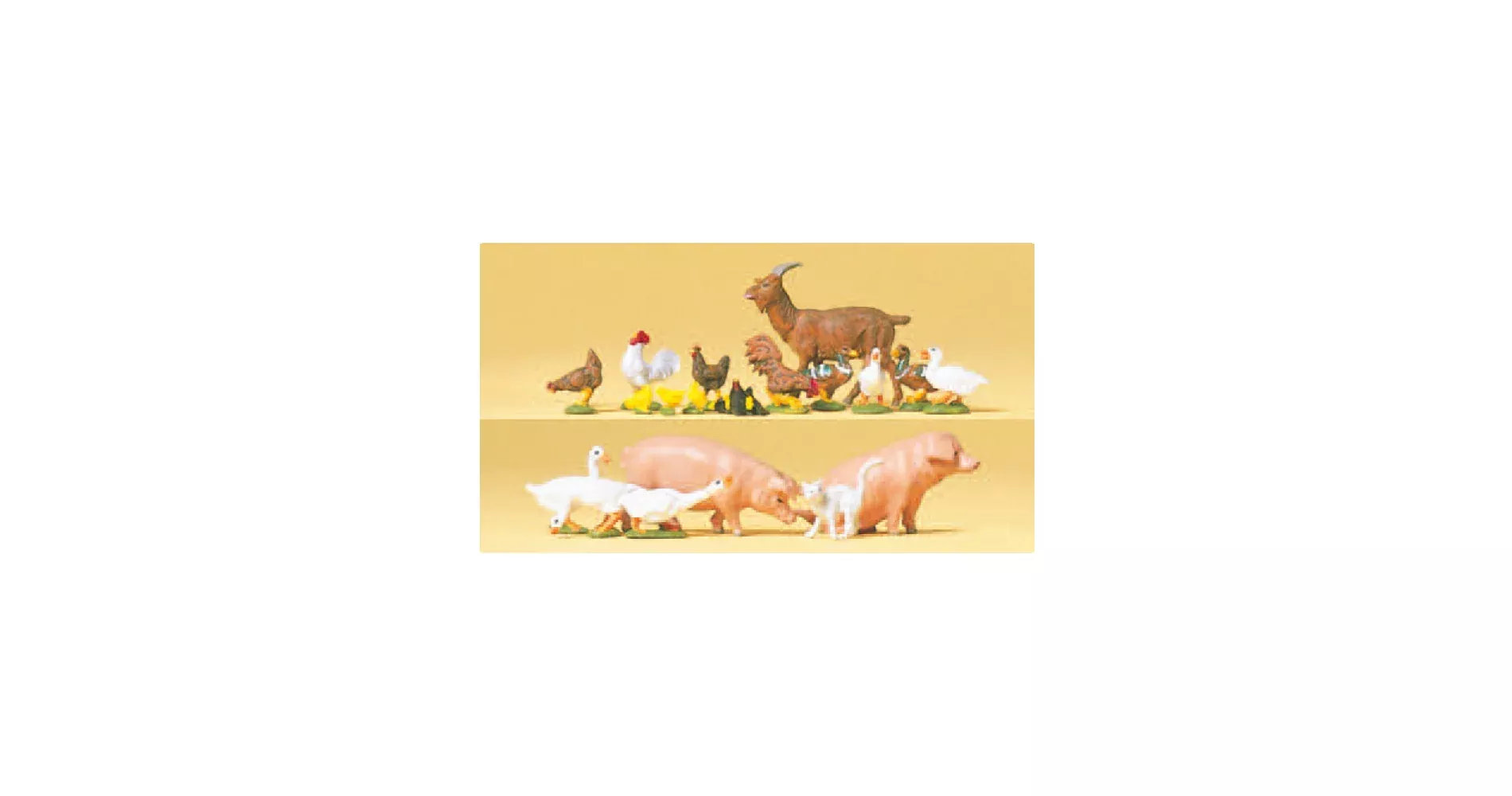 Preiser 72414 1/72 Scale Farm Animals Figure Set