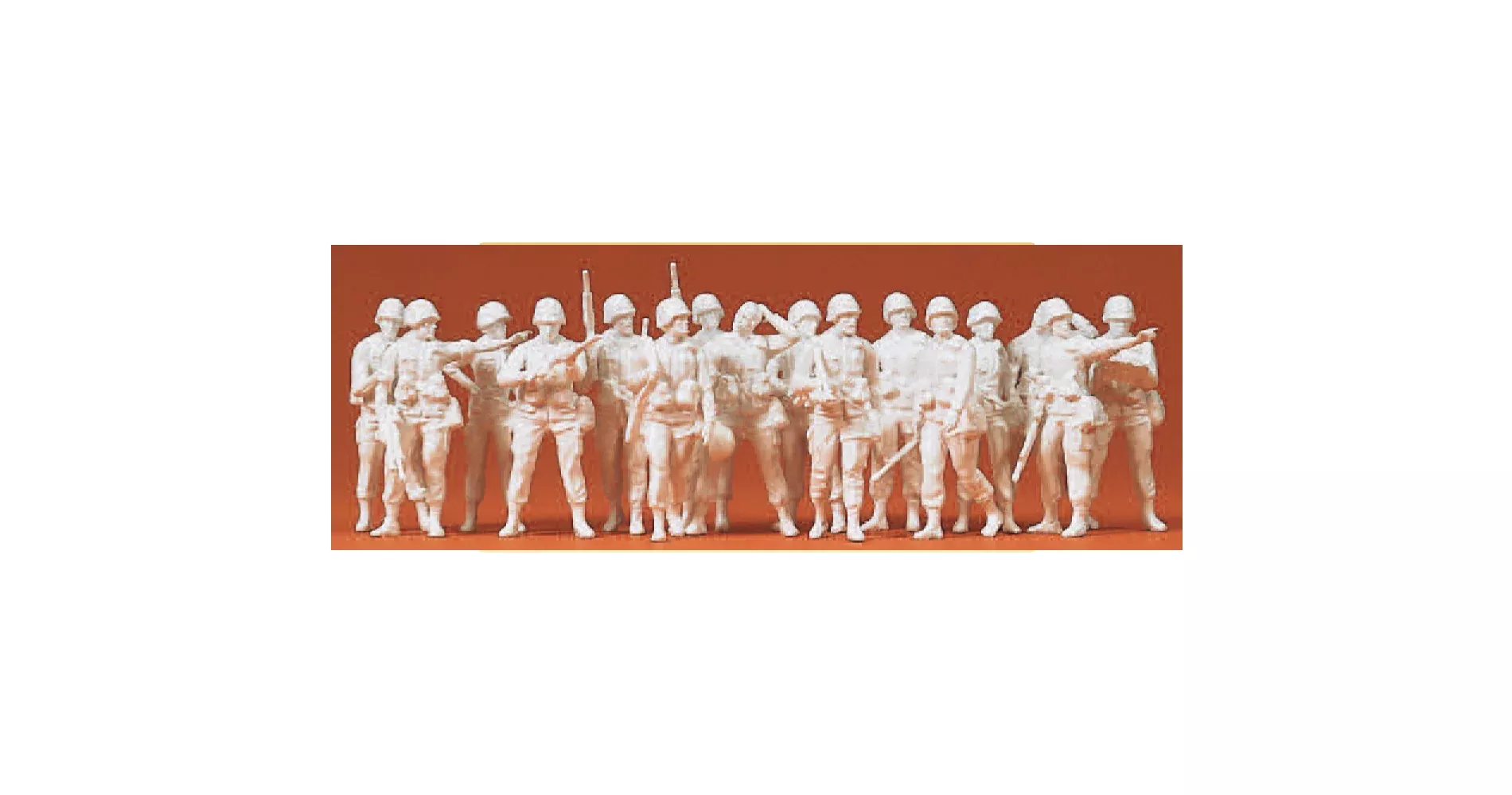 Preiser 72500 1/72 Scale US Infantry Unpainted Figures