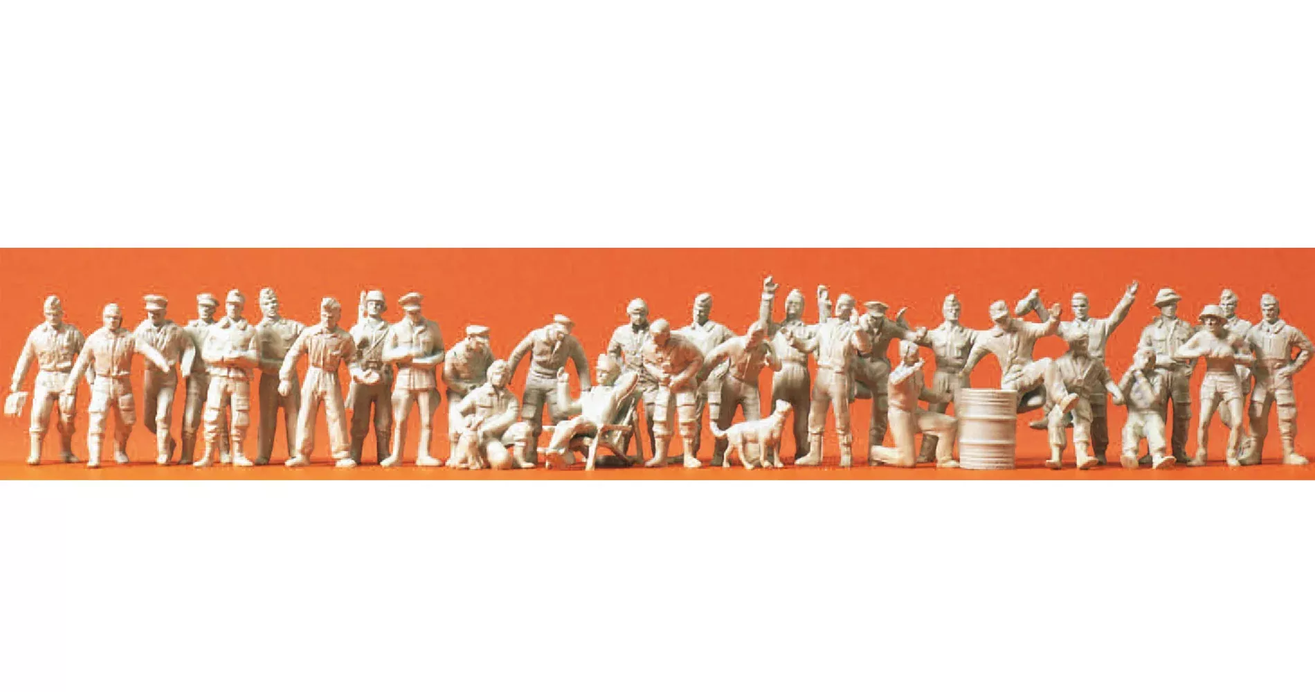 Preiser 72509 1/72 Luftwaffe Ground Crew Unpainted Figures