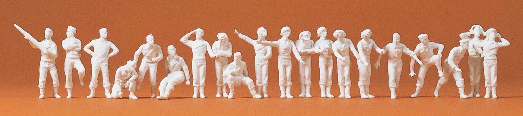 Preiser 72515 1/72 Panzer Tank Crew Unpainted Figures