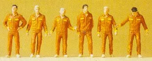 Preiser 74009 1:100 Scale Mechanics at Work Figures, 6-Pack
