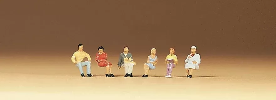 Preiser 79014 N Scale Seated People Figure Set