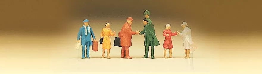 Preiser 79028 N Scale Arriving Passengers Figure Set