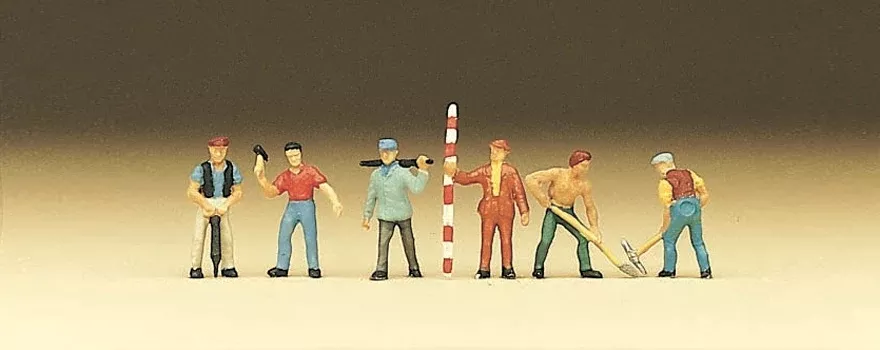Preiser 79030 N Scale Road Construction Workers Set