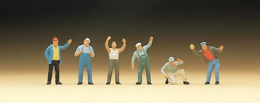 Preiser 79036 N Scale Truckers Standing Figure Set