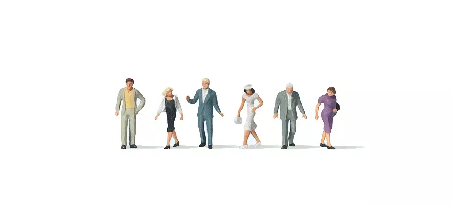 Preiser 79047 N Scale Walking Passers-By Figure Set