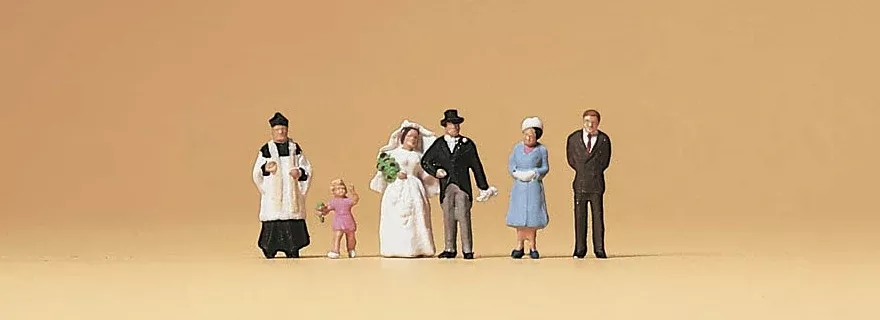 Preiser 79058 N Scale Catholic Wedding Group pkg(6)