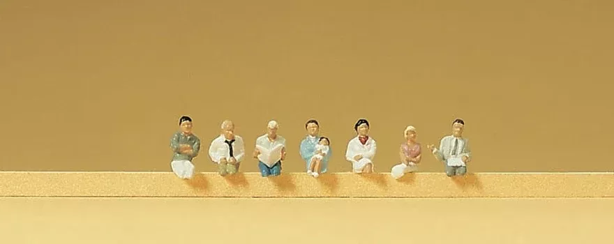 Preiser 79084 N Scale Seated Passengers Figure Set