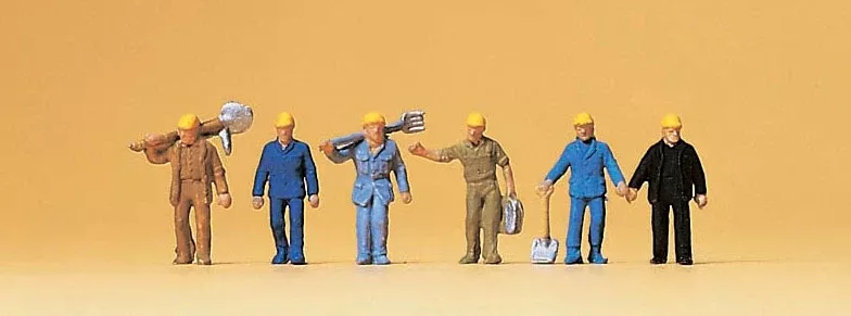 Preiser 79096 N Scale Track Maintenance Workers Set
