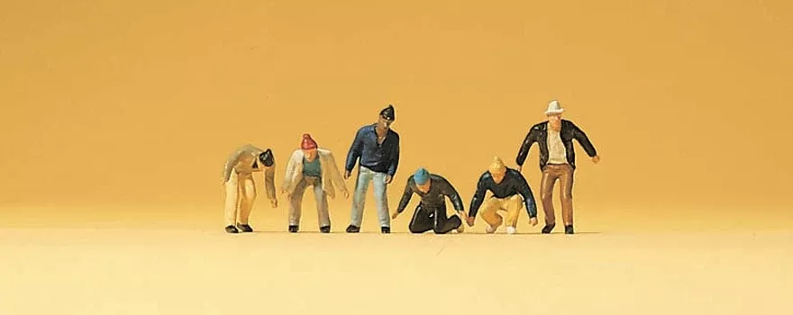 Preiser 79102 N Scale Workers Figure Set (6 Figures)