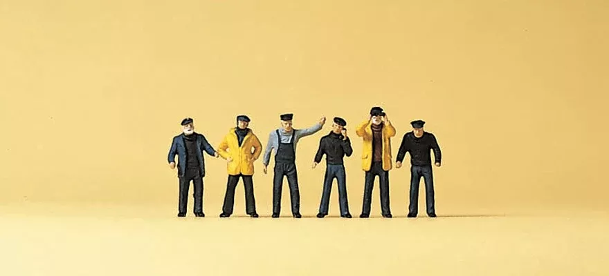 Preiser 79137 N Scale Ship's Crewmen Figure Set