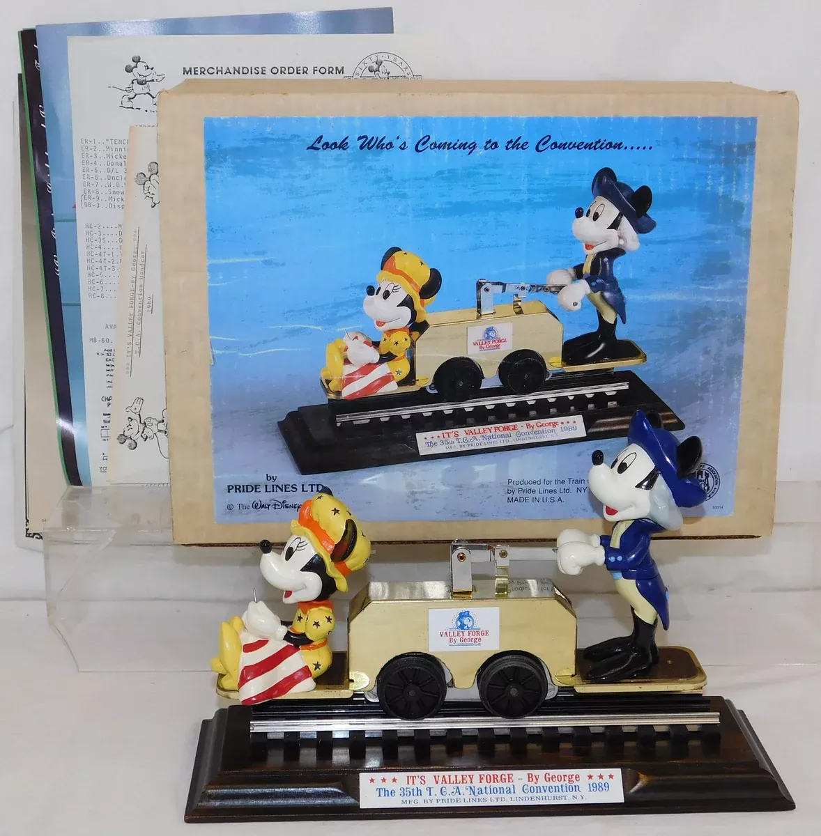 Pride Lines #1111 Mickey & Minnie Mouse Handcar Valley Forge TCA Runs Disney O