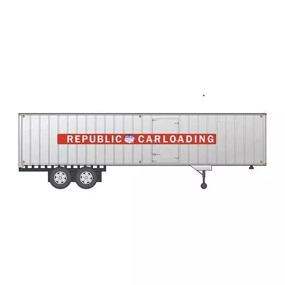 Rapido, 403032, HO Scale, Fruehauf 40' Exterior Post Volume Van, Republic Carloading, S 4037