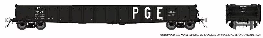 Rapido HO 50055 52' 6" Gondolas, Pacific Great Eastern (6)