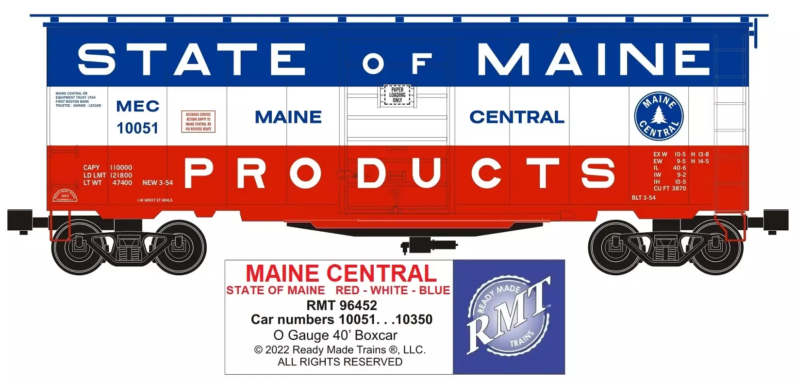 RMT 96452 O Maine Central Boxcar