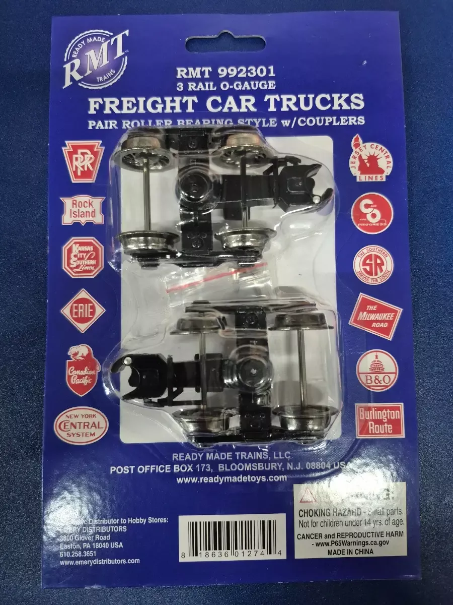 RMT 992301 O 3 Rail O-Gauge Freight Car Trucks (2 pack)