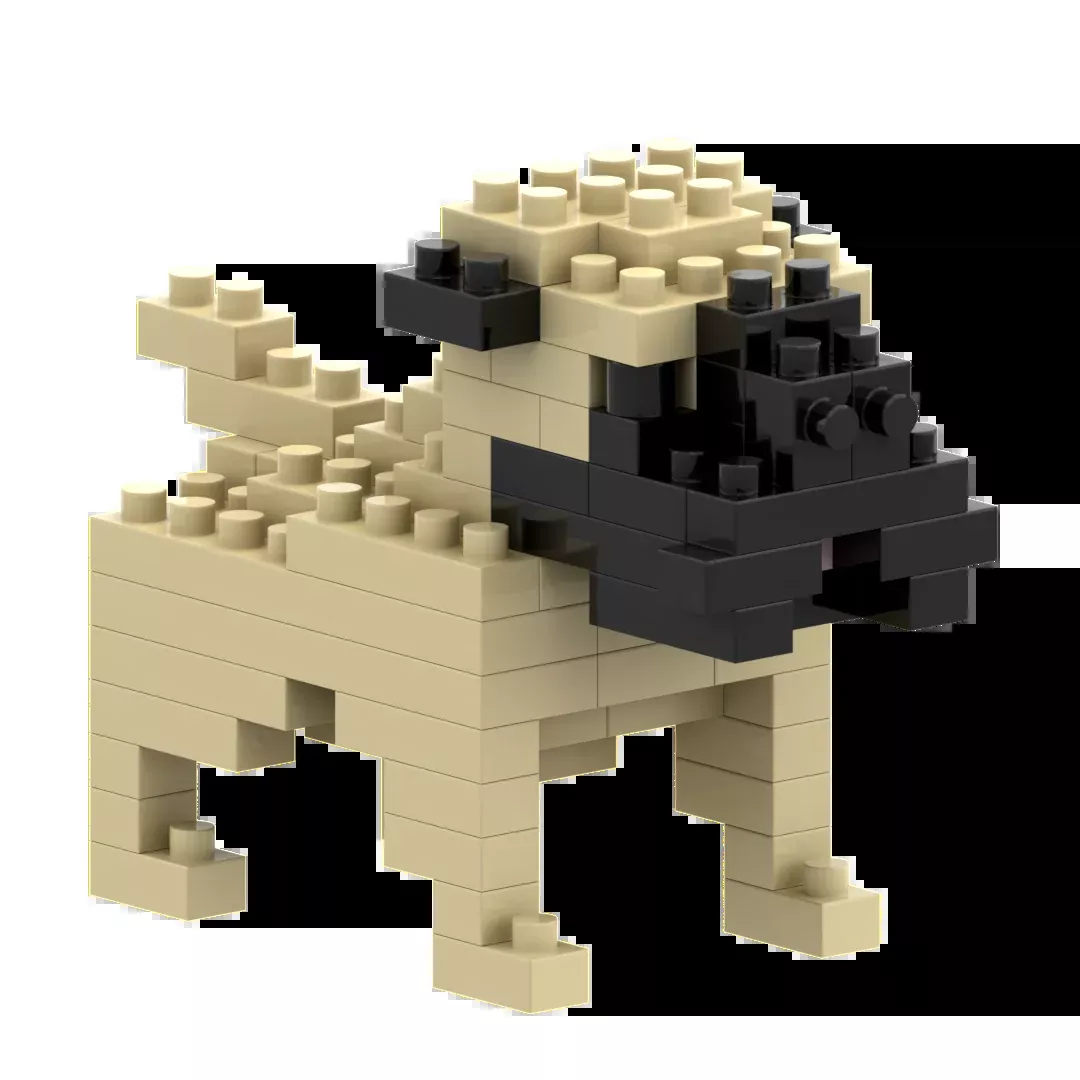 Small Zip Bag Pug