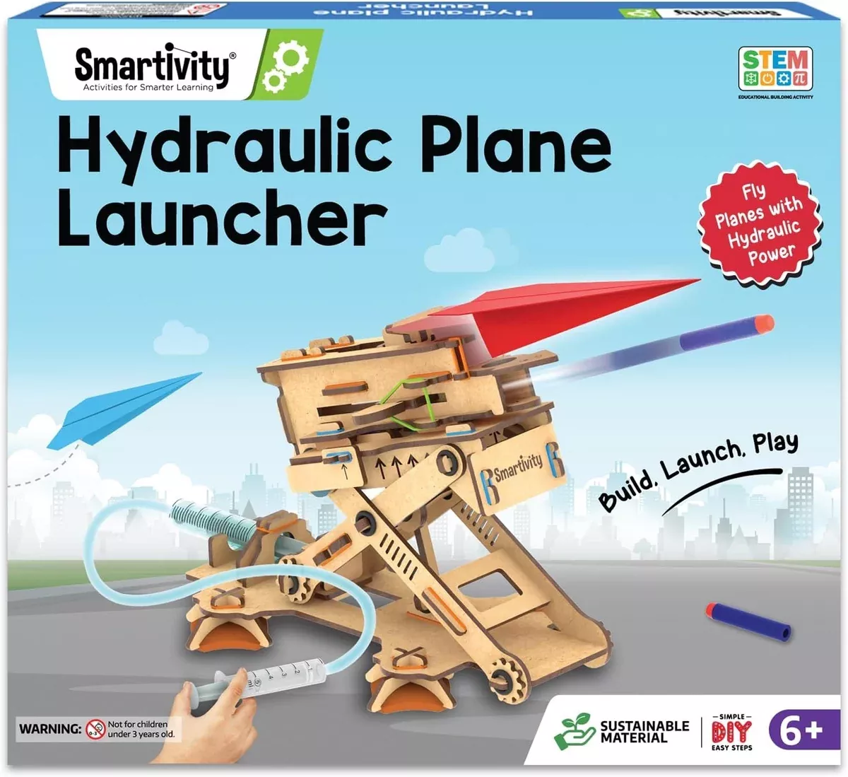 Smartivity Hydraulic Plane Launcher STEM Building Kit