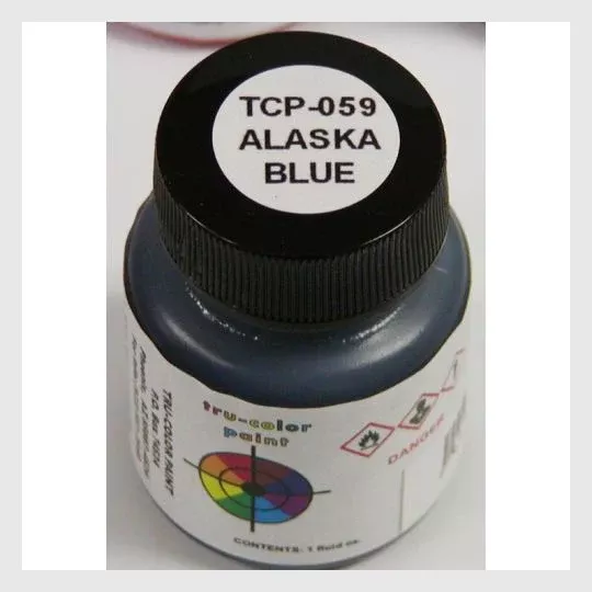 Tru-Color Paint, TCP-059, Airbrush Ready, Alaska Railroad Blue, 1 oz